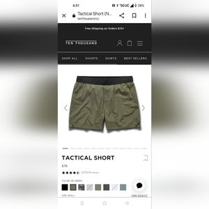 Ten Thousand TACTICAL SHORT Lined-small